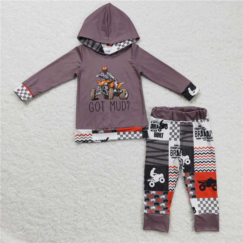 6 A10-28 GOT MUD Boys Long Sleeve Pants Suit Motorcycle Cap