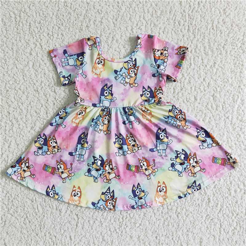 GSD0025 Girls short-sleeved bluey skirt