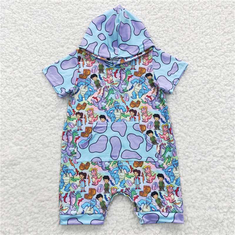 SR0405 Baby Toddler Animal Hoodie Rompers