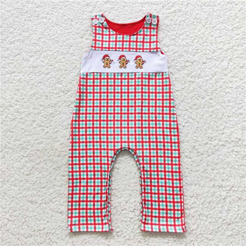 SR0406 Baby Boys Christmas Gingerbread Rompers