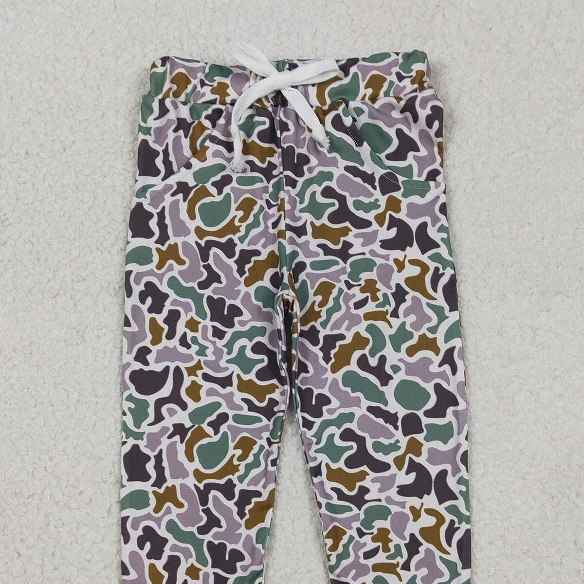 12.9 RTS NO MOQ (In stock)P0944 Baby Boys Southern Camo Pockets Legging Pants Bottom