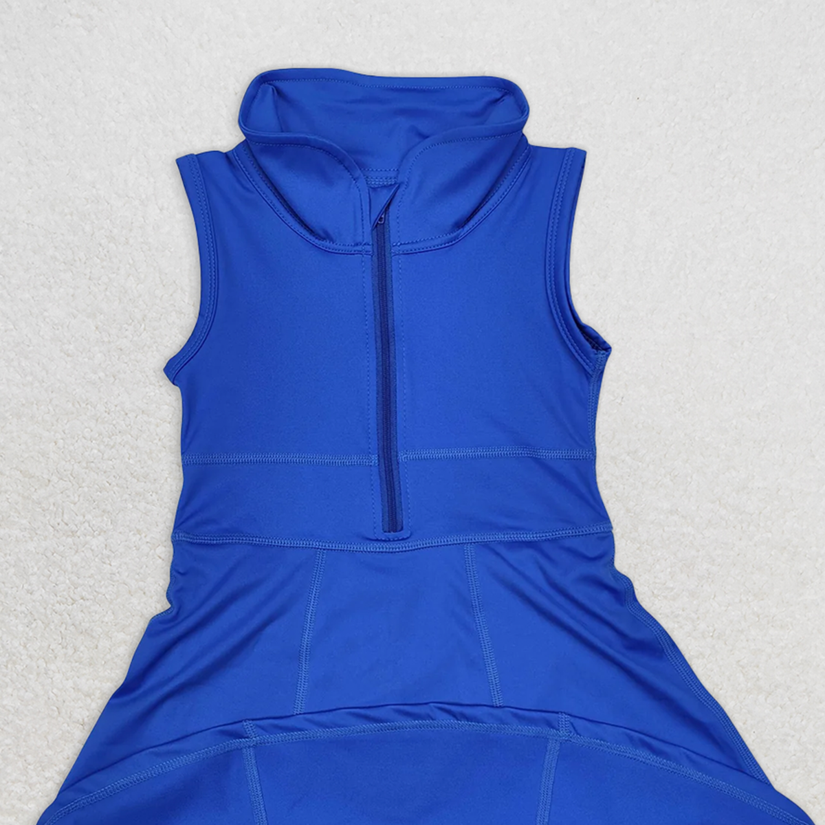 USA Shop (in stock)GSD1381 Baby Girls Summer Yoga Dress Baby Girls Royal Blue Athletic Active Wear Knee Length Dresses