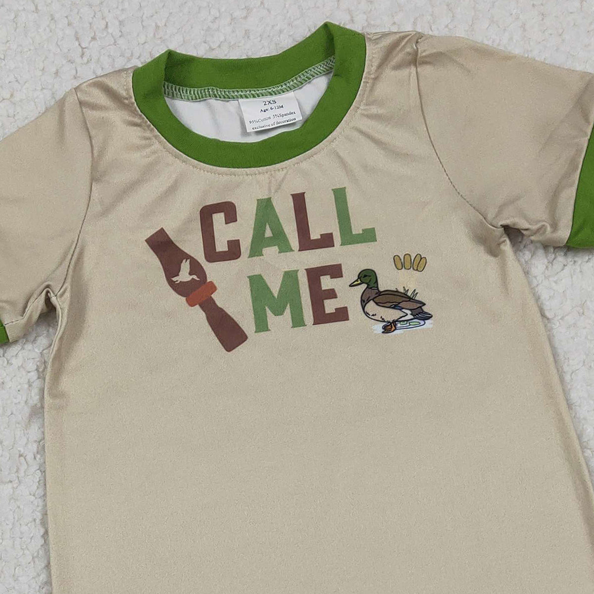 1.6 RTS NO MOQ (In stock)SR3684 Baby Boys Rompers Baby Boys Ducks Call Me Hunting Rompers