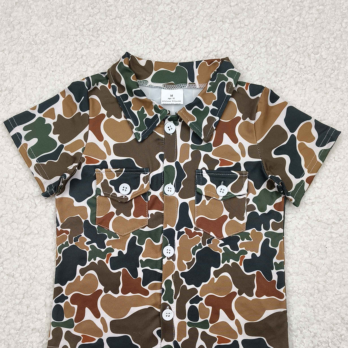 6.27 BT1200 RTS NO MOQ Baby Boys Summer Tops toddler boys clothes camouflage short Sleeve Top