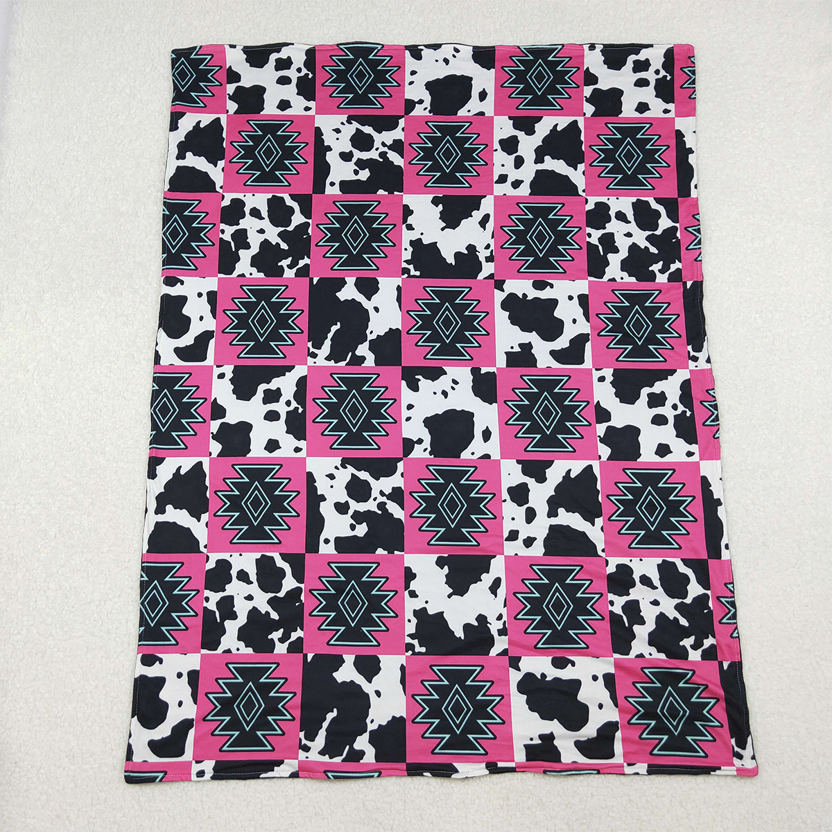 10.16 RTS NO MOQ (In stock)BL0178 Baby Toddler Children Western Aztec Minky Blankets