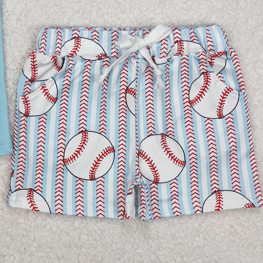 BSSO1317 New Rts No Moq 8-9 Days By Air Arrived it Short sleeves pocket top baseball shorts boys clothes