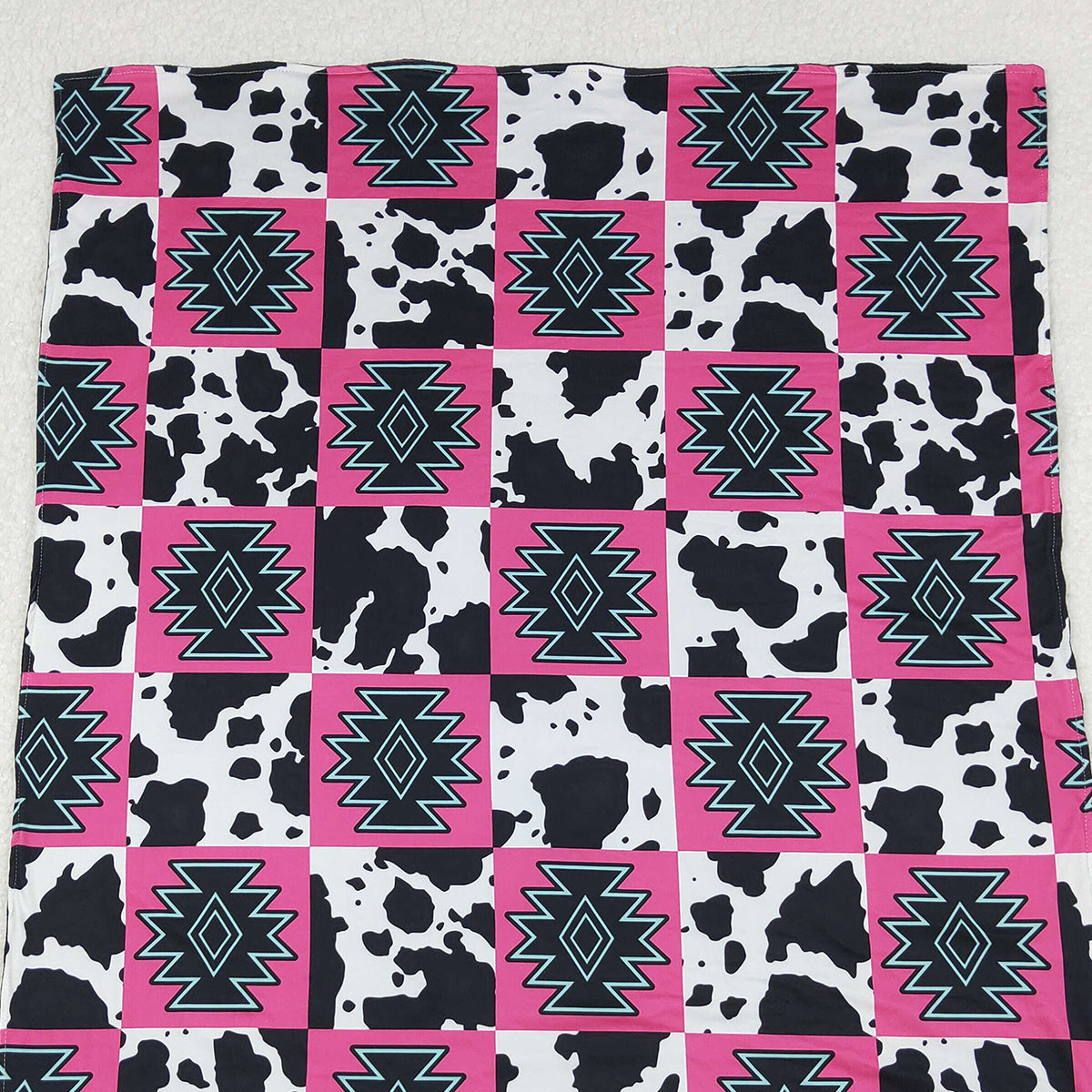 10.16 RTS NO MOQ (In stock)BL0178 Baby Toddler Children Western Aztec Minky Blankets