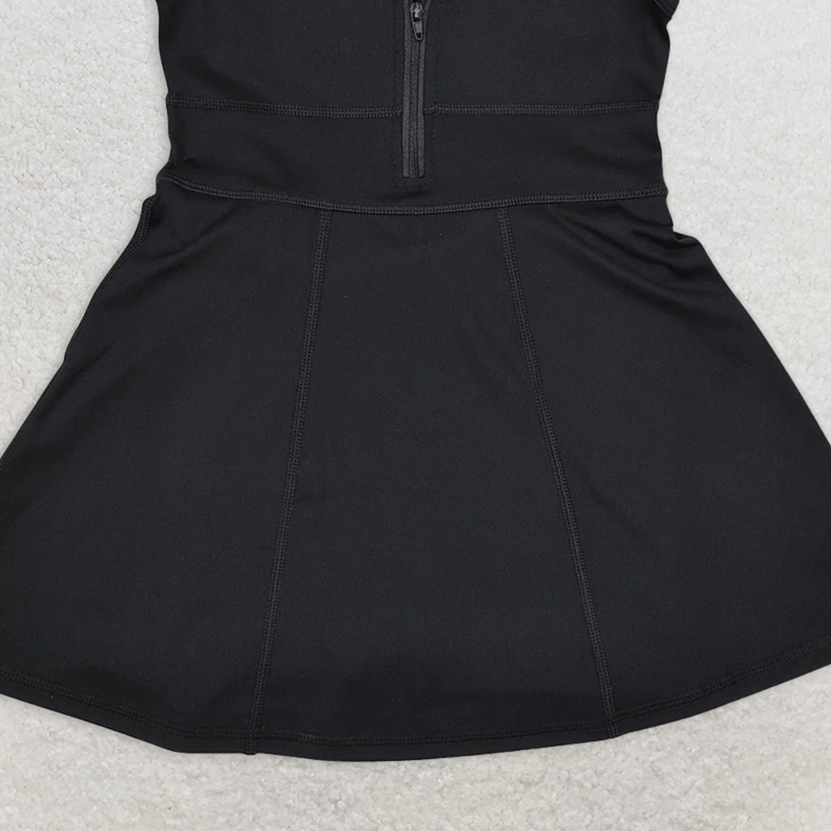 USA Shop (in stock)GSD1428 Baby Girls Summer Yoga Dress Baby Girls Black Athletic Active Wear Knee Length Dresses
