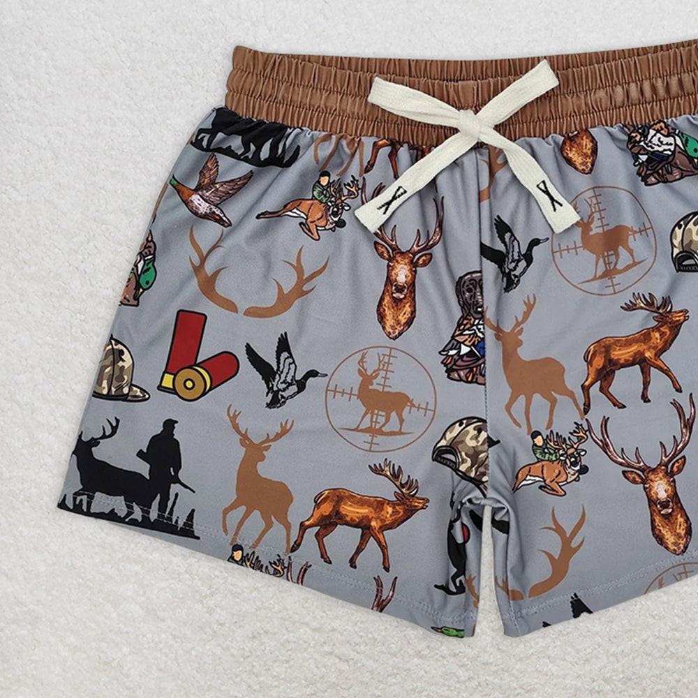 S0471 RTS NO MOQ Children Clothes Summer Boys Swimming shorts Duck deer dog kids boys summer swim trunks