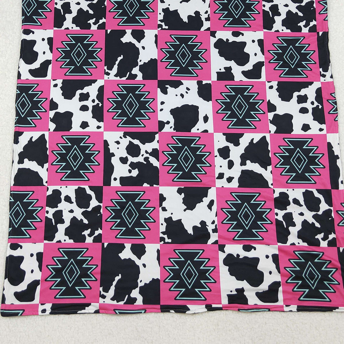 10.16 RTS NO MOQ (In stock)BL0178 Baby Toddler Children Western Aztec Minky Blankets
