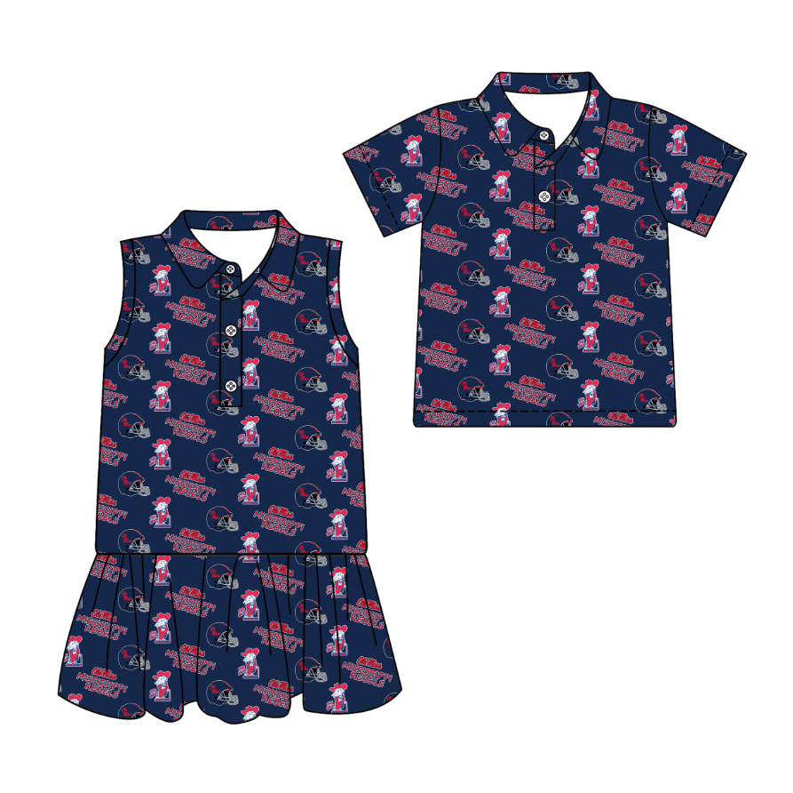 3.11 CUSTOM MOQ 5 Sibling Boys Baby Girls Summer Fashion Short Sleeve Colorful Hat Shirt Sleeveless Dress Team Clothes Sets