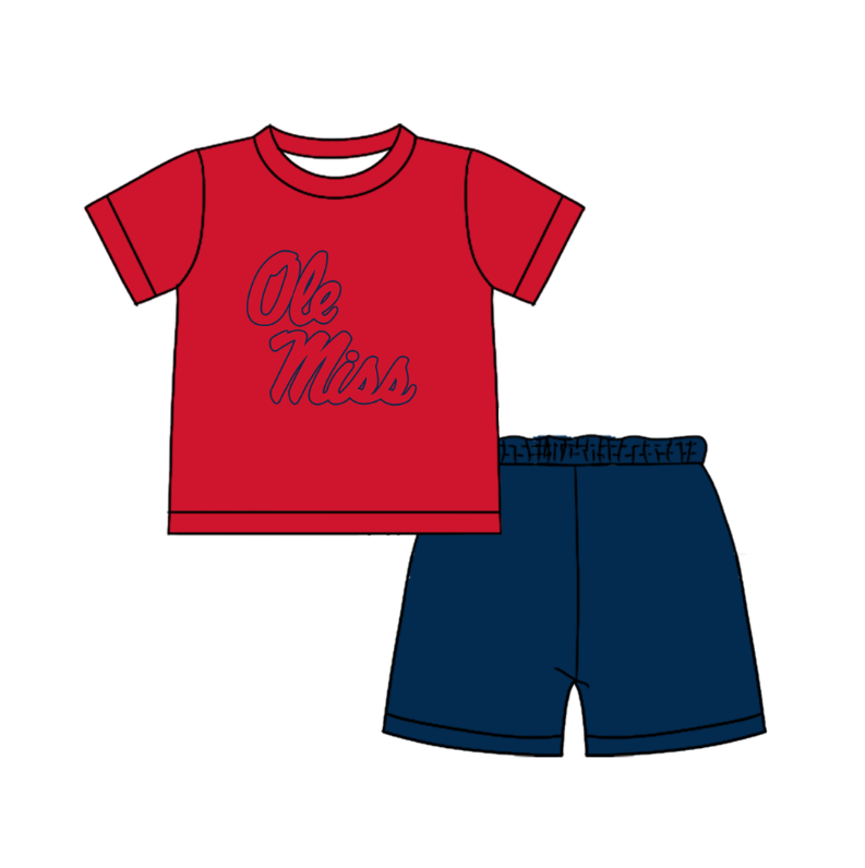 CUSTOM MOQ 5 Cute Comfortable Clothing For Boys Baby Boys Summer Orange Top Shorts Clothes Sets