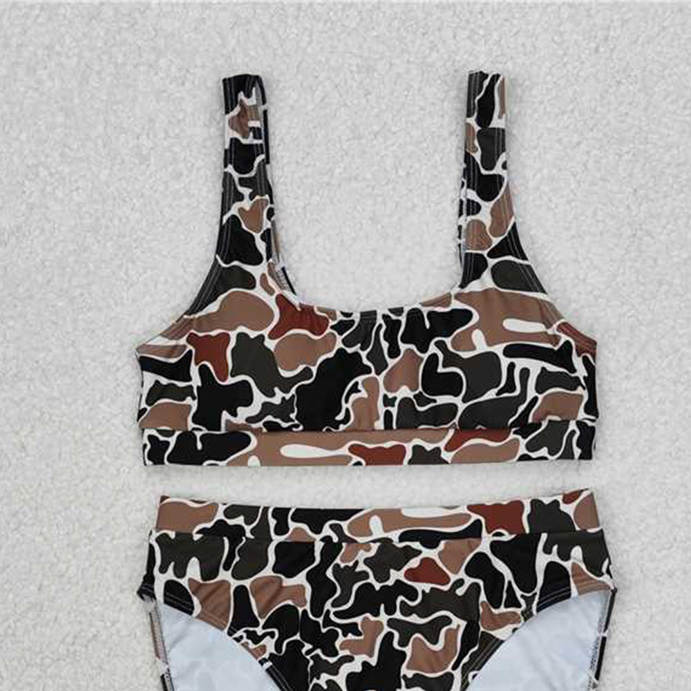 USA Shop (in stock) S0480 Adult women's swimsuit Brown camo adult women summer swimsuit
