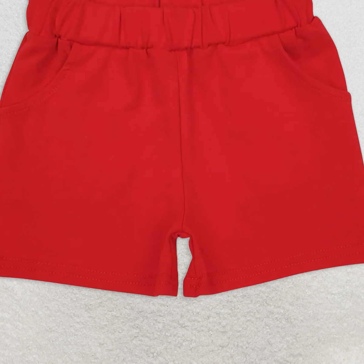 SS0270 RTS NO MOQ Baby Boys Summer Shorts Baby Boys Red Pockets Shorts
