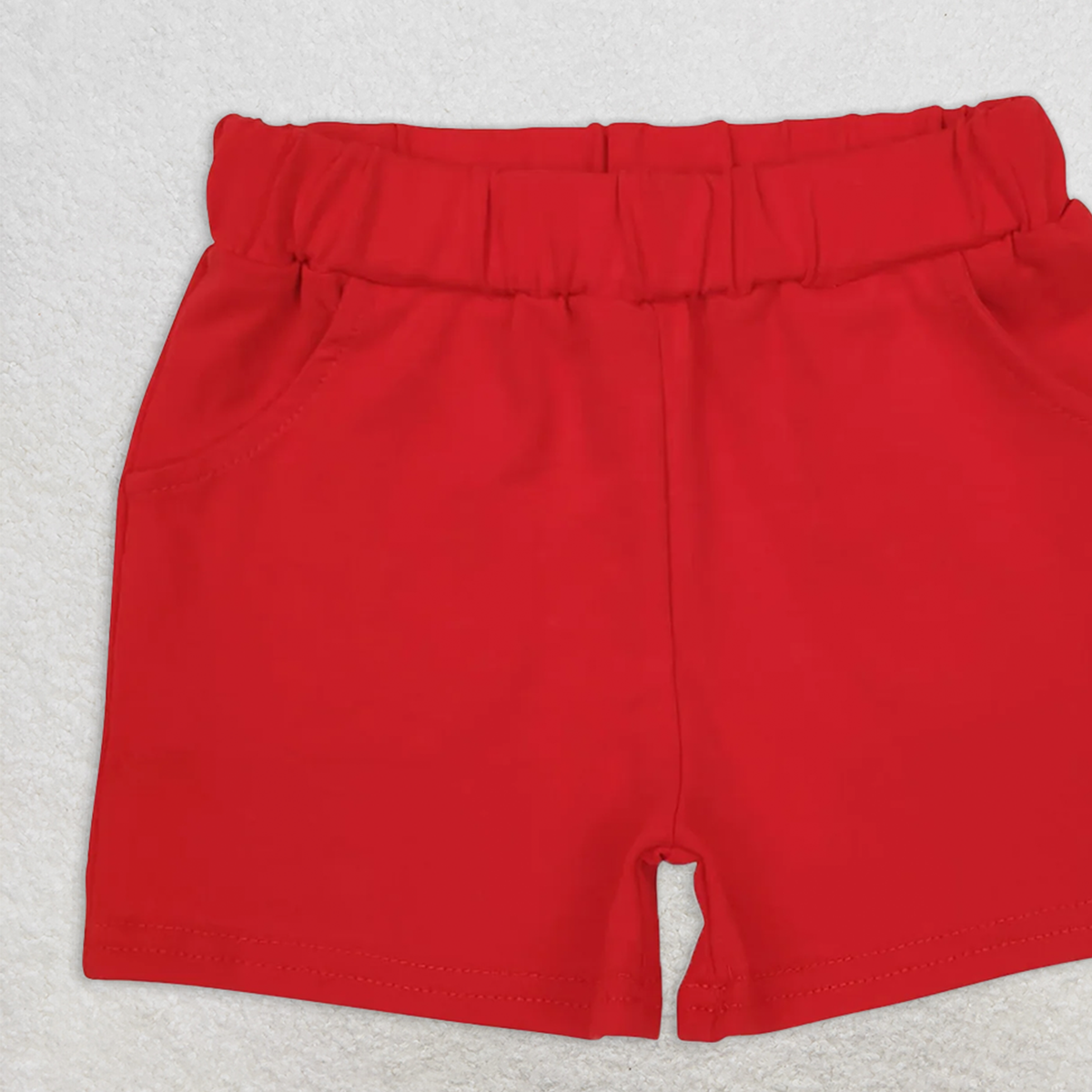 SS0270 RTS NO MOQ Baby Boys Summer Shorts Baby Boys Red Pockets Shorts