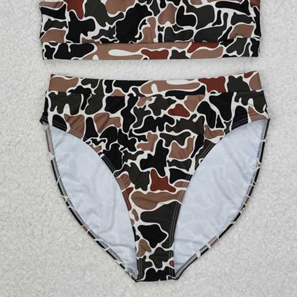 USA Shop (in stock) S0480 Adult women's swimsuit Brown camo adult women summer swimsuit