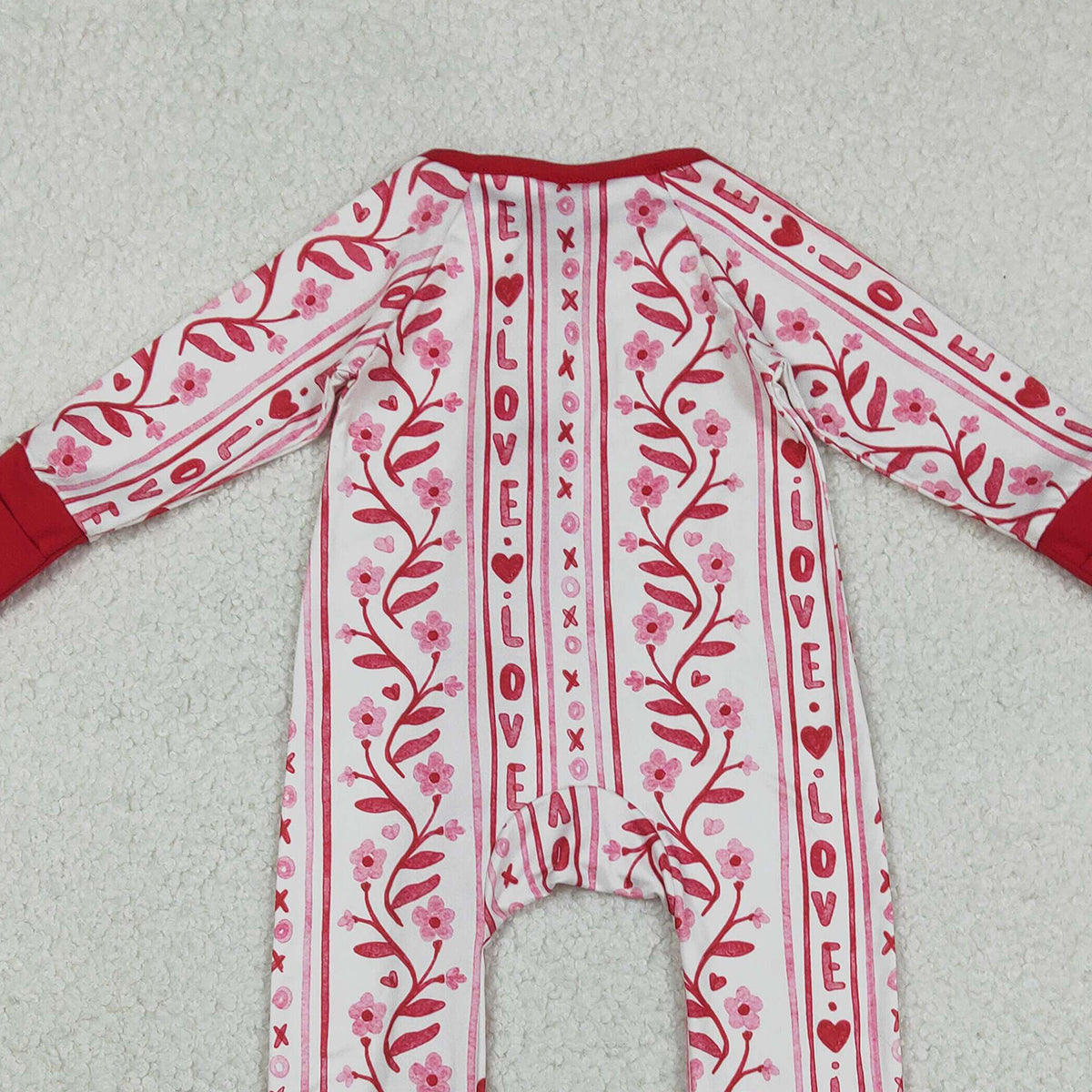 12.17 RTS NO MOQ (In stock)LR2884 Baby Girls Winter Rompers Baby Boys Long Sleeve Southern Leaves Camo Footie Rompers
