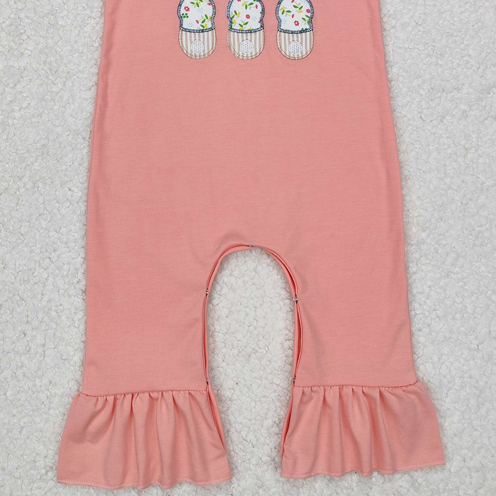 SR2434 New Rts No Moq 8-9 Days By Air Arrived it Flutter sleeves bunny baby girl Easter romper