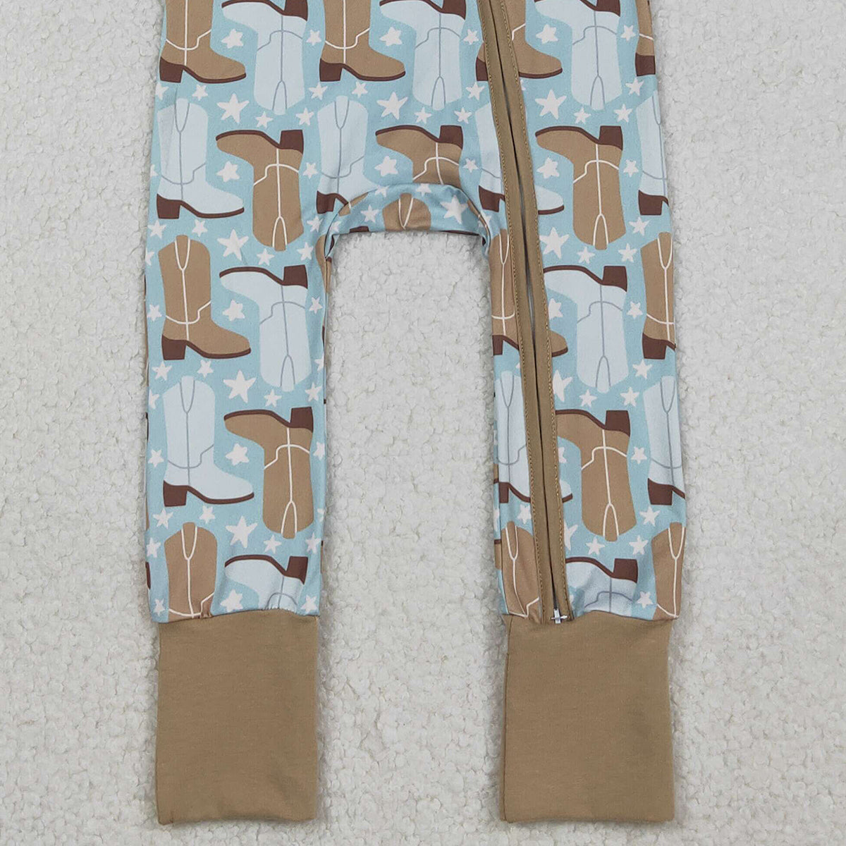 10.28 RTS NO MOQ (In stock)LR2734 Baby Boys Winter Rompers Baby Boys Boots Stars Plaid Western Two Way Zip Convertible Rompers