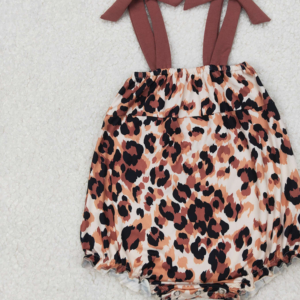 6.11 SR2913 RTS NO MOQ Baby Girls Summer Romper Baby Girls leoaprd Bubble Romper