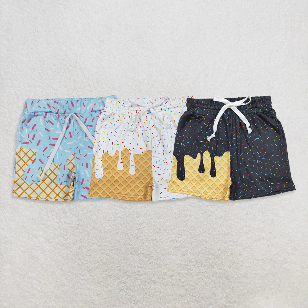 USA Warehouse (IN STOCK) Ice Cream Sprinkle Baby Kids Summer Team Shorts for Boys And Girls Comfortable Lightweight Solid Color Sportswear