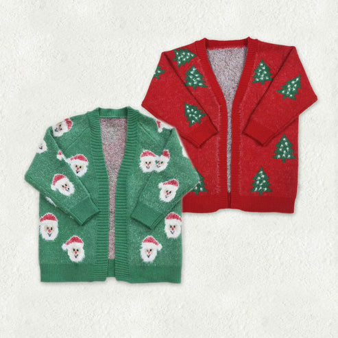 10.15 RTS Sibling Baby Girls Christmas Long Sleeve Sweaters Cardigans