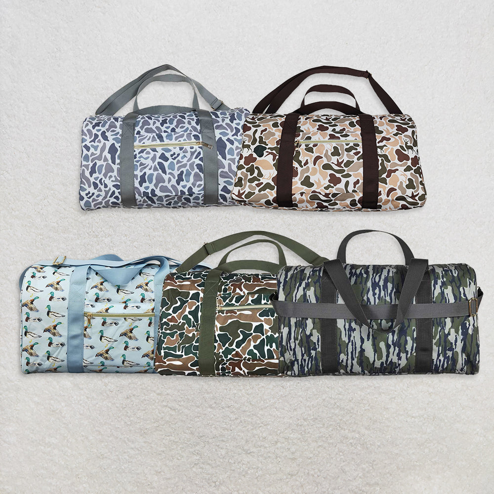 USA Warehouse (IN STOCK) Camo Duck Hunting Duffel Bag with Stripe Strap Travel Duffel Bag for Outdoor Sports