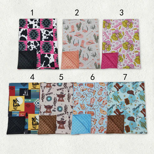 10.16 RTS Sibling Baby Kids Western Blankets