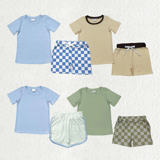 10.18 RTS Sibling Baby Boys Shirt Top Shorts Summer Clothes Sets
