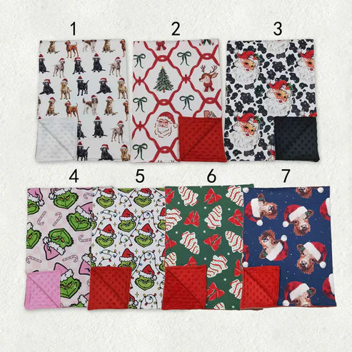 10.15 RTS Sibling Baby Kids Christmas Blankets 29*43inches