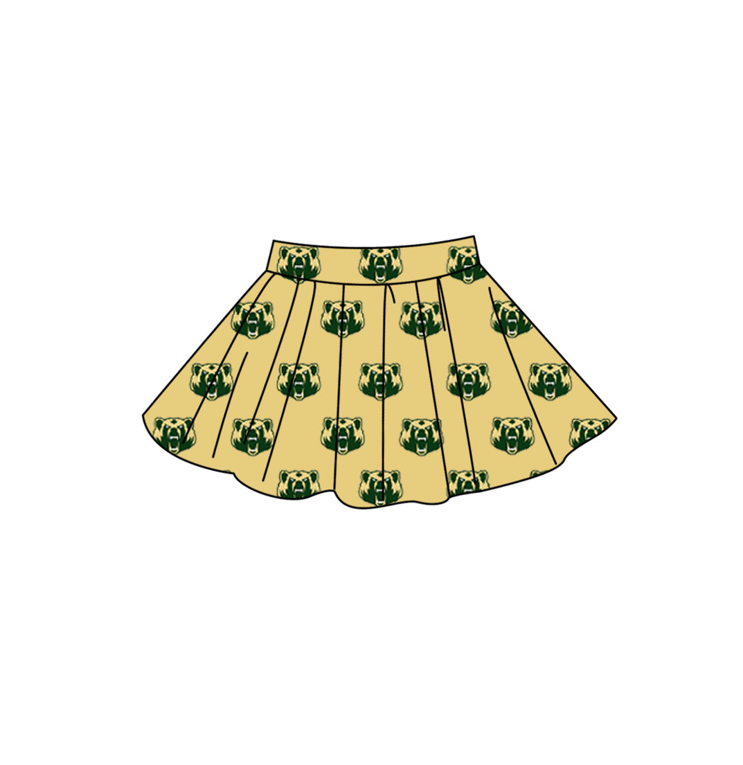 CUSTOM MOQ 5 summer teams Baby Girls Summer Casual Solid Color Summer Team Skirt