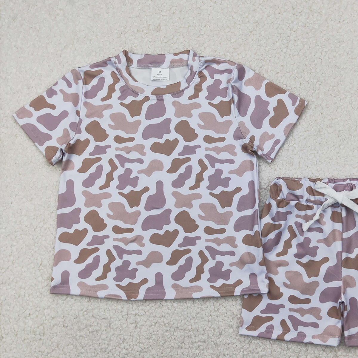 4.15 GSSO1725RTS NO MOQ Baby Girls Summer Outfits baby girl clothes camouflage short sleeve shorts set
