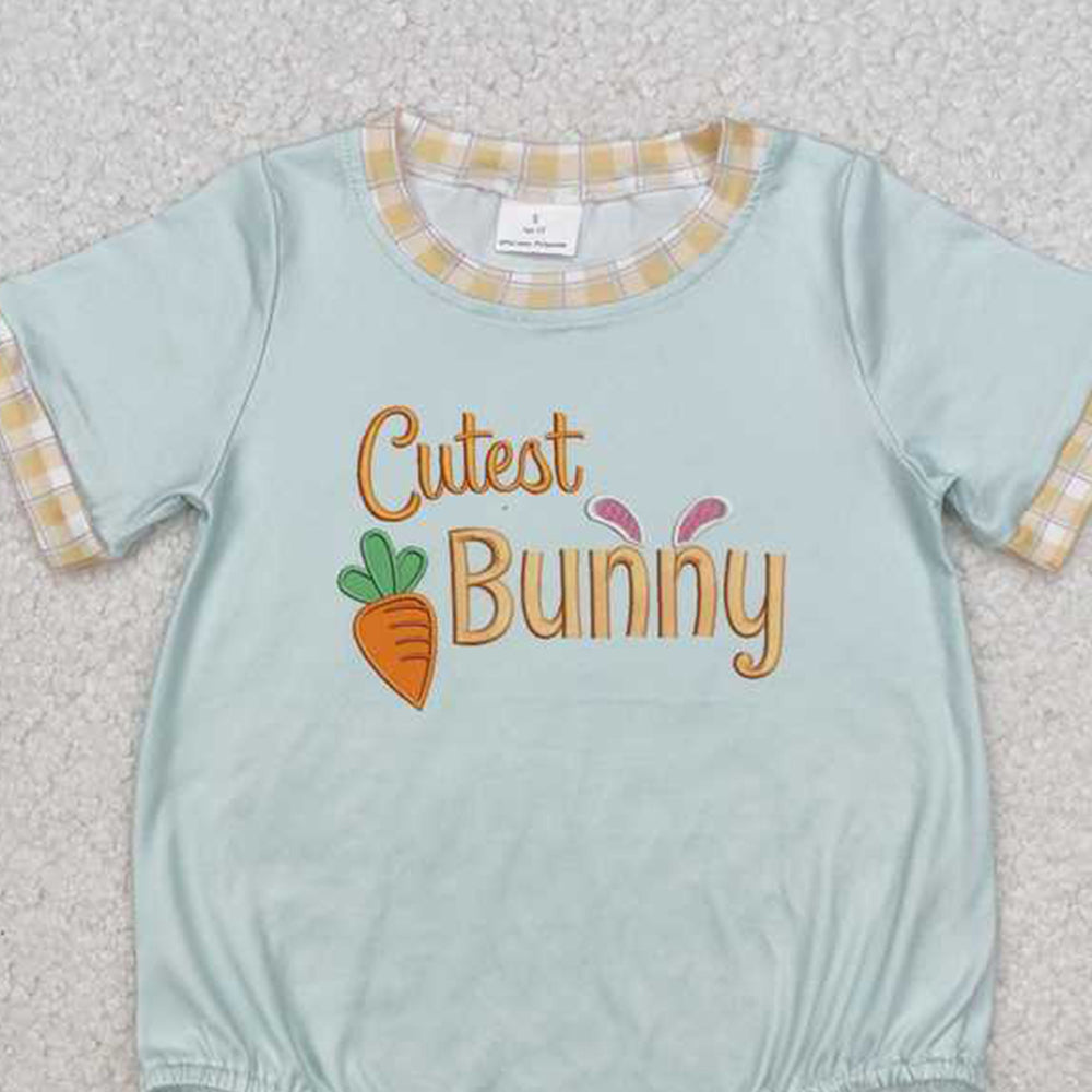 SR2198 RTS NO MOQ Cutest bunny carrot baby boy Easter romper