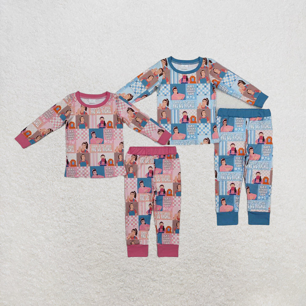 5.19 RTS NO MOQ Pink Long Sleeve Teacher Bubble Baby Girls Pajamas Comfortable Sleepwear for Little Ones