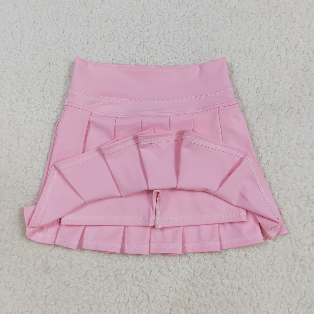 RTS NO MOQ (In stock)GLK0088Baby Girls Summer Yoga Skirt Baby Girls Light Pink Yoga Active Wear Skirt