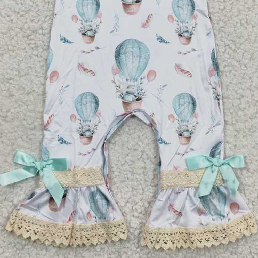 A5-10 RTS NO MOQ Flutter sleeves rabbit balloon baby girls easter romper