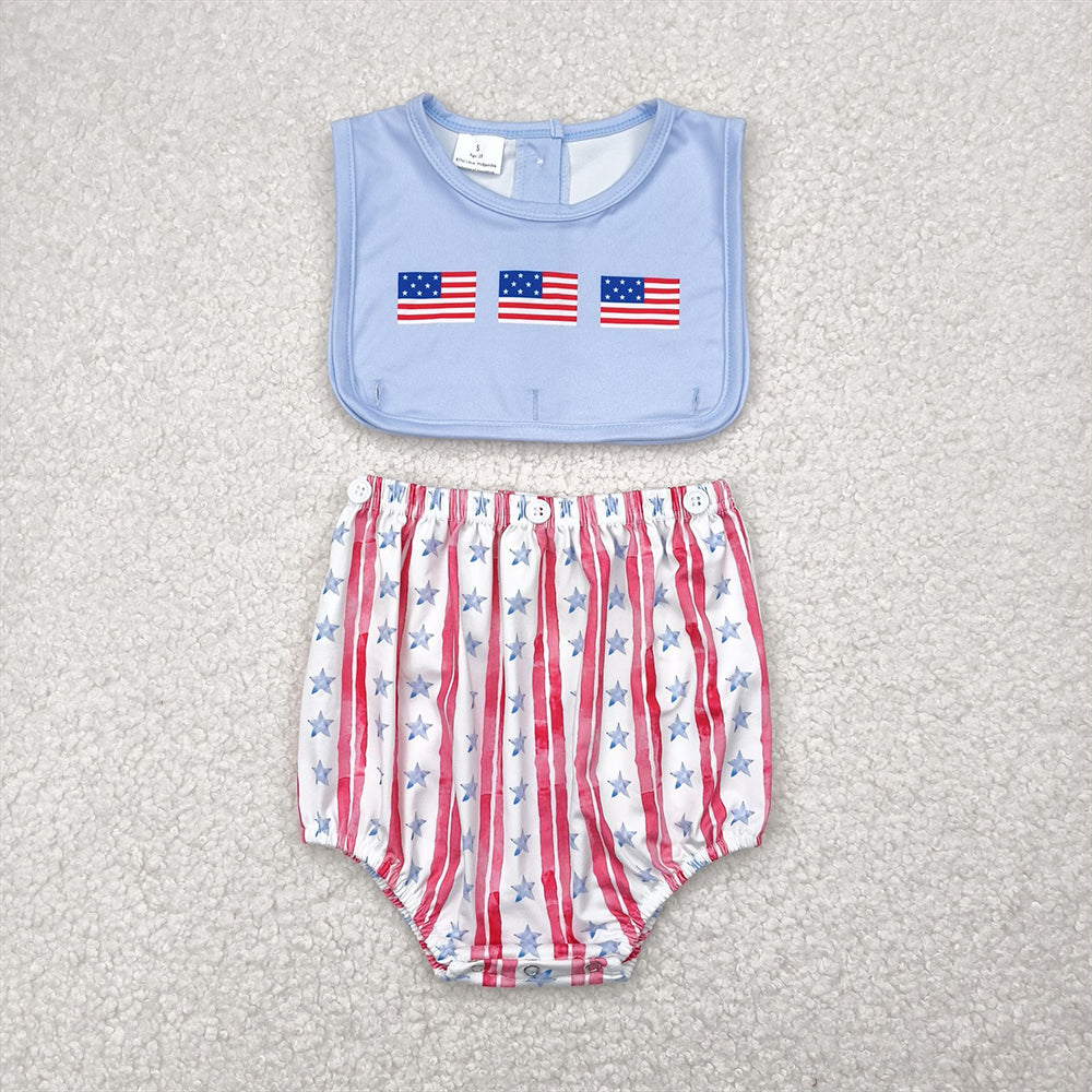 8.25 SR3049 RTS NO MOQ Baby Boys Summer Rompers baby boy clothes flag sleeveless romper