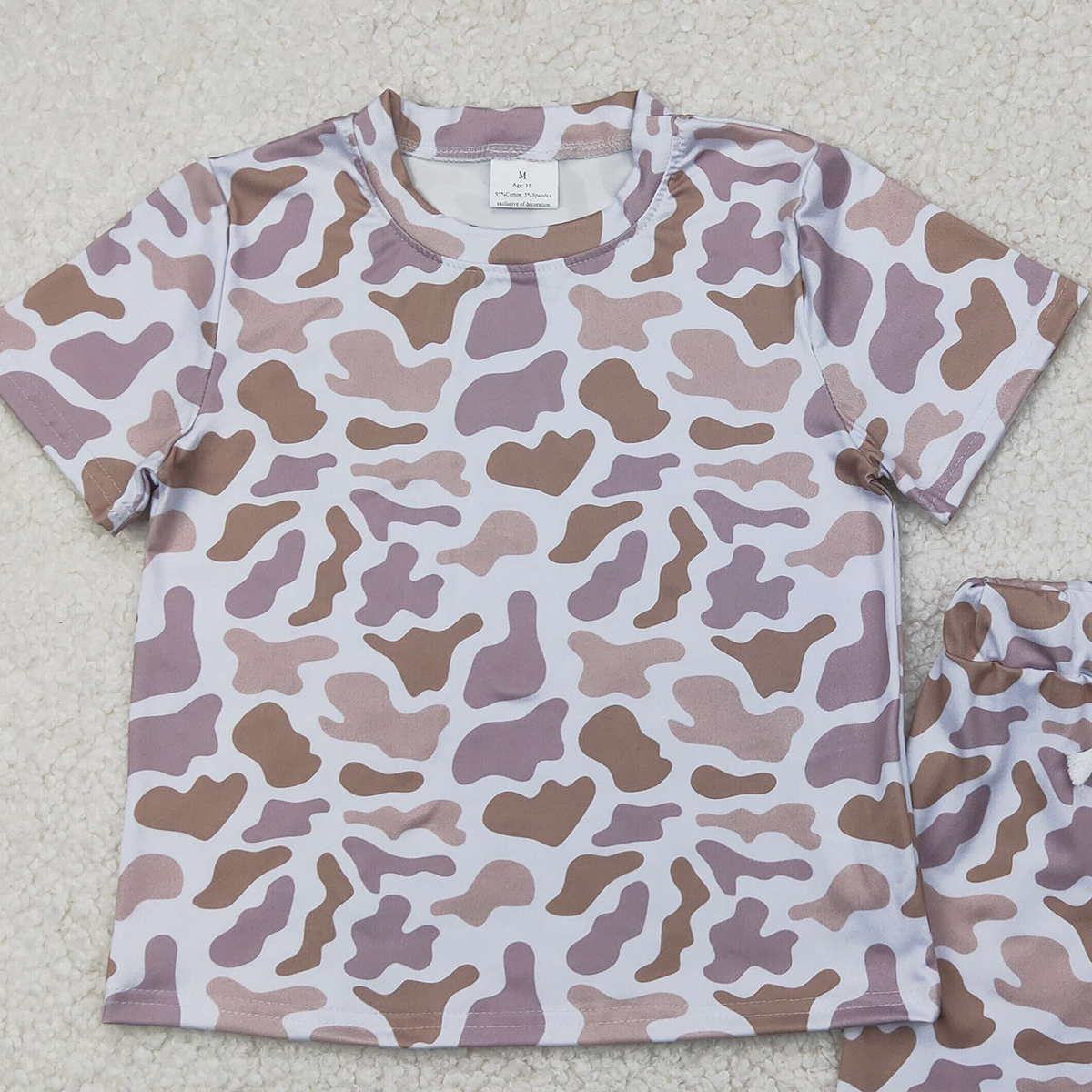 4.15 GSSO1725RTS NO MOQ Baby Girls Summer Outfits baby girl clothes camouflage short sleeve shorts set