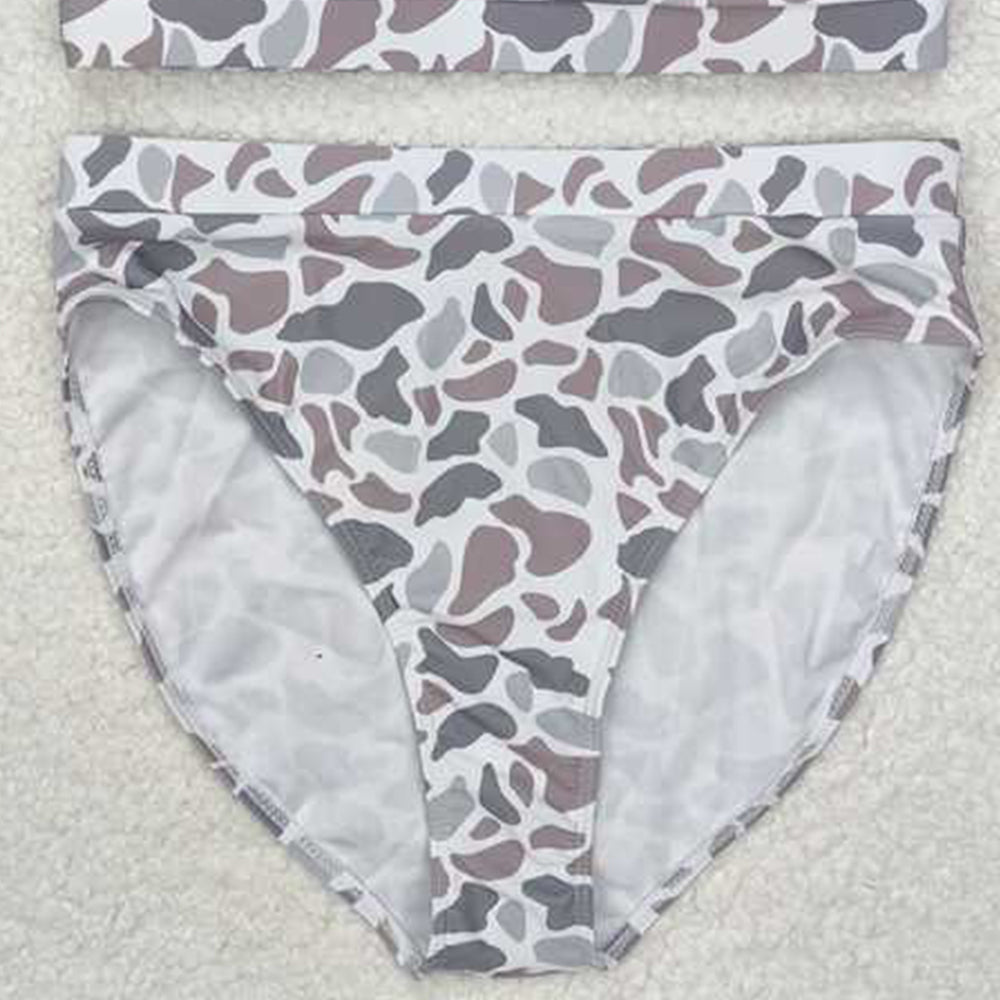 S0459New Rts No Moq 8-9 Days By Air Arrived it Grey camo adult women summer swimsuit