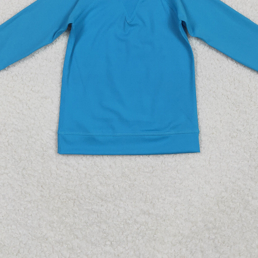 6.20 GT0969RTS NO MOQ Baby Girls Summer Yoga tops toddler girl clothes yoga dark blue long Sleeve Top