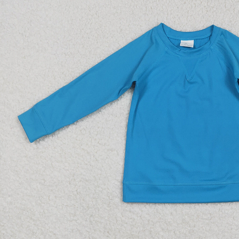 6.20 GT0969RTS NO MOQ Baby Girls Summer Yoga tops toddler girl clothes yoga dark blue long Sleeve Top