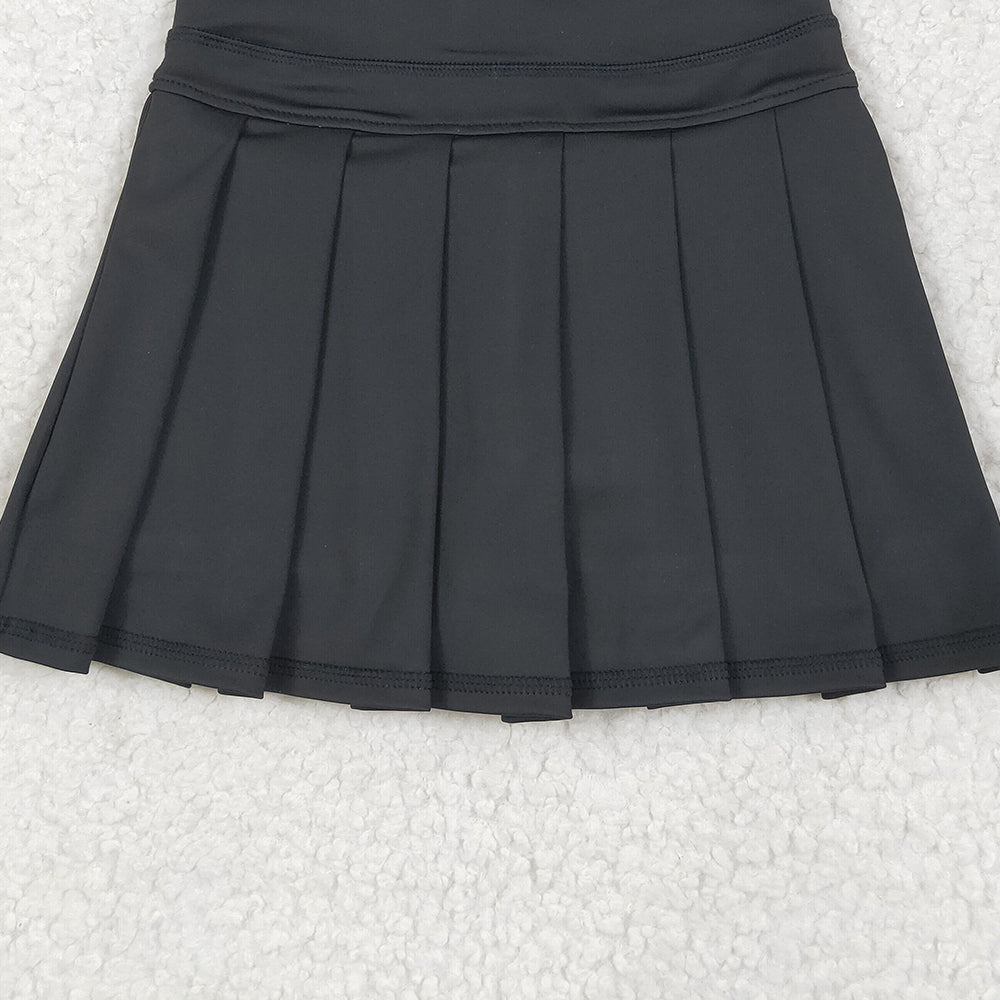 7.19 GLK0087 RTS NO MOQ Baby Girls Yoga Skirt baby girls clothes yoga black Skirts dress