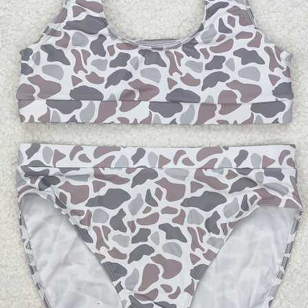 S0459New Rts No Moq 8-9 Days By Air Arrived it Grey camo adult women summer swimsuit