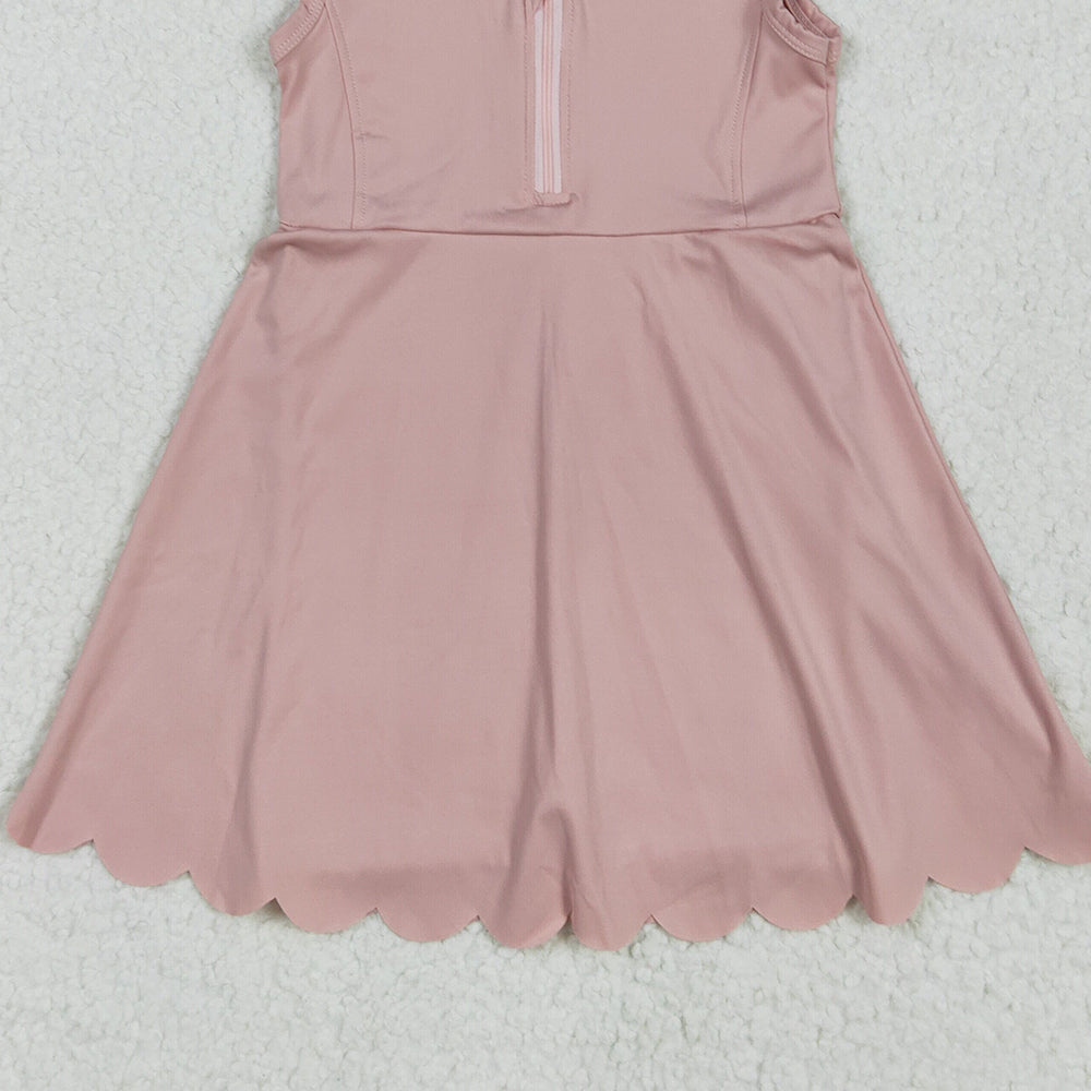 7.18 GSD2086 RTS NO MOQBaby Girls Summer Yoga Dress baby girl clothes yoga sleeveless skirts dress