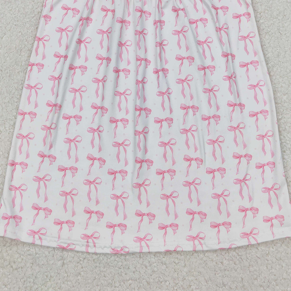 4.07 GSD2054 RTS NO MOQ Baby Girls Summer Dress Daddy's girl pink bow baby kids summer dresses