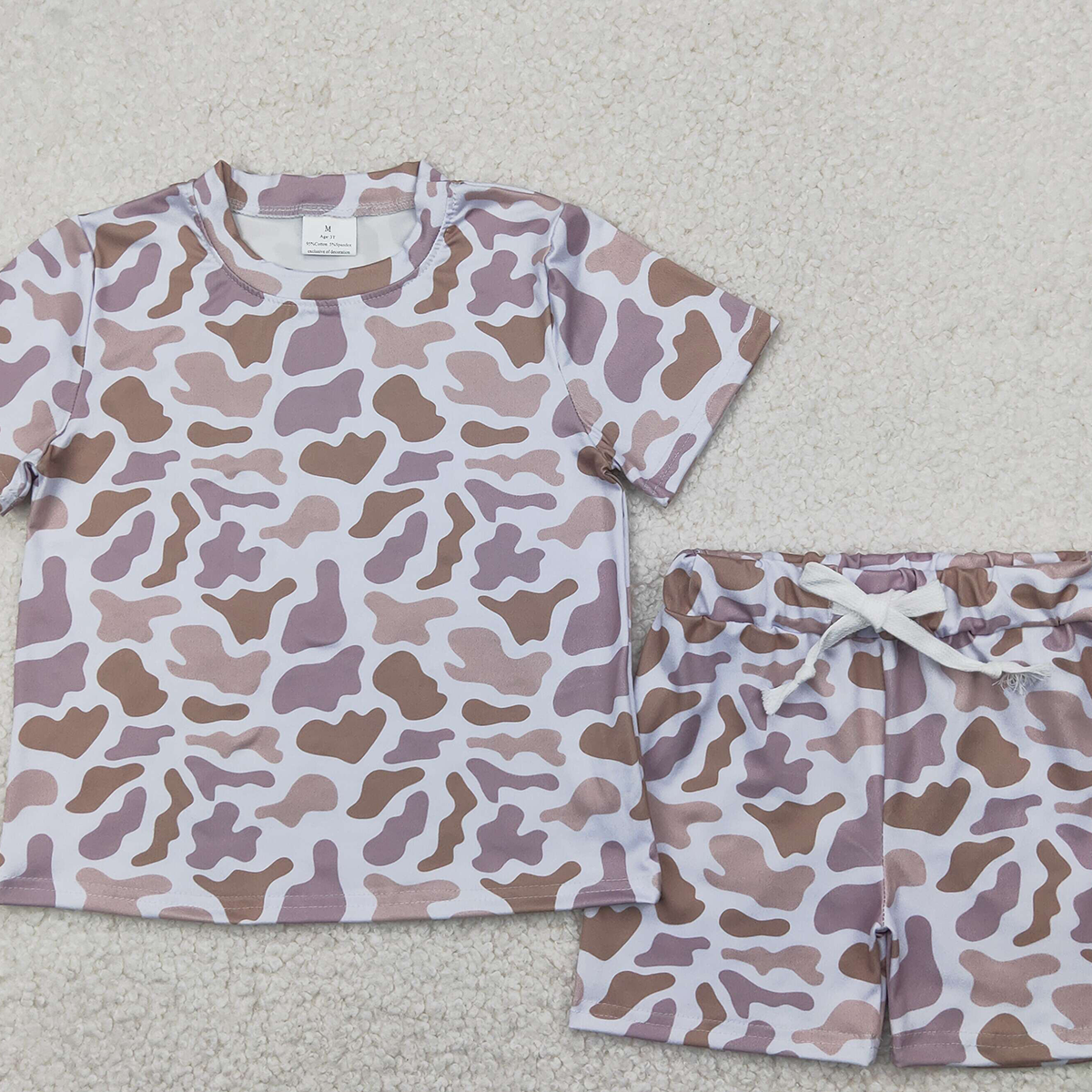 4.15 GSSO1725RTS NO MOQ Baby Girls Summer Outfits baby girl clothes camouflage short sleeve shorts set
