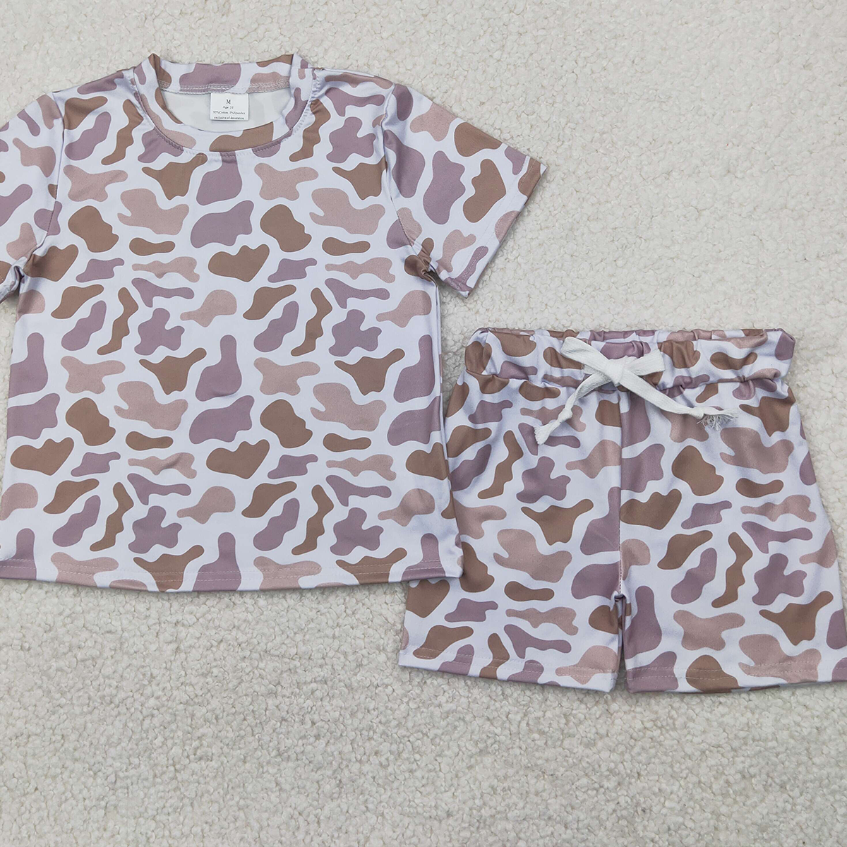 4.15 GSSO1725RTS NO MOQ Baby Girls Summer Outfits baby girl clothes camouflage short sleeve shorts set