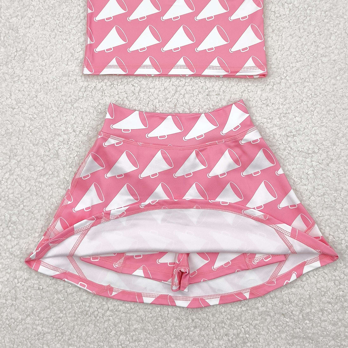 5.16 GSD1467 RTS NO MOQ Baby Girls Yoga Outfits Baby Girls Cheer Athletic Active Wear Top Shorts Skirts Clothes Sets