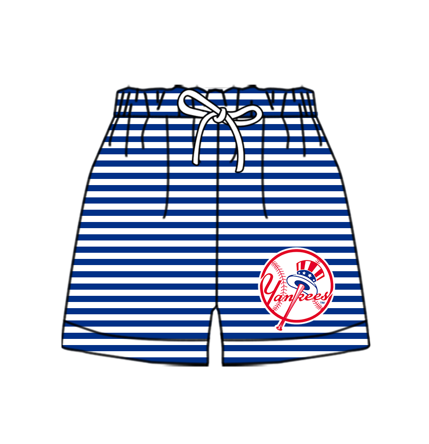 CUSTOM MOQ 5 Cute Comfortable Clothing For Kids Baby Kids Summer Blue Bottom Team Shorts