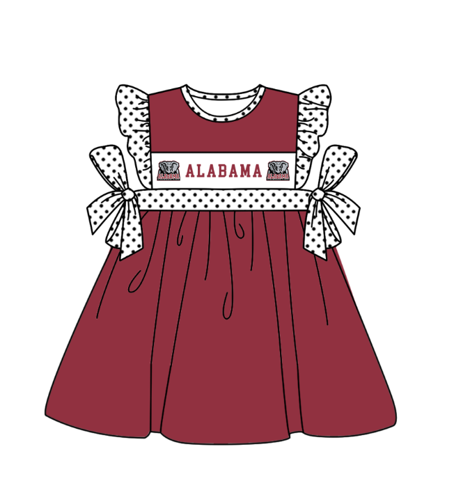 CUSTOM MOQ 5 Sibling Boys Baby Girls Red Polka Dots Top Shorts Clothes Set Knee Length Dress Rompers